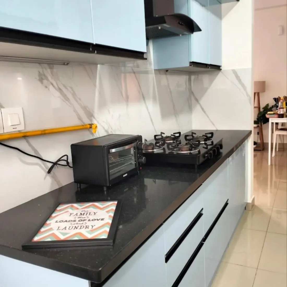 Sparkling clean modular kitchen